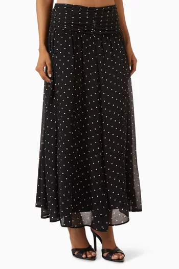 Printed Skirt in Crepon