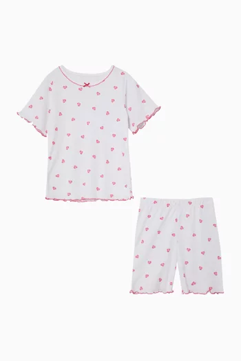 Frill Pyjama Set in Bamboo-blend