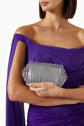 Medium Leena Clutch in Acrylic