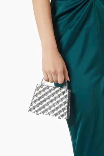 Eva Diamond-Cut Acrylic Top Handle Bag