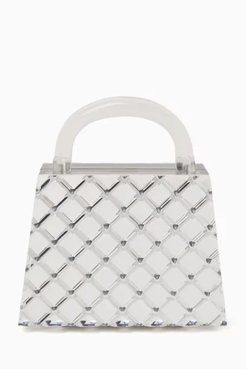 Eva Diamond-Cut Acrylic Top Handle Bag