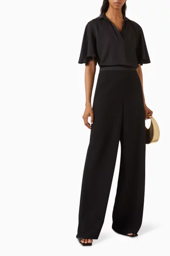 Wide-leg Pants in Crepe Envers Satin