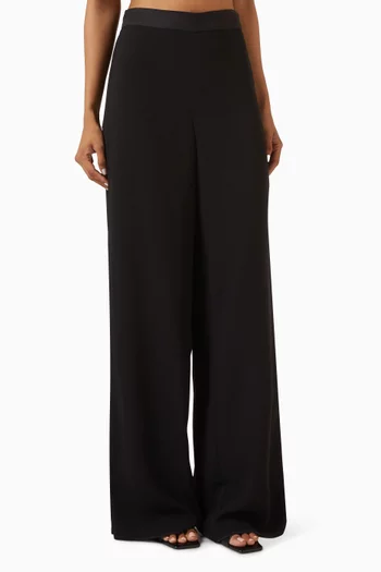 Wide-leg Pants in Crepe Envers Satin