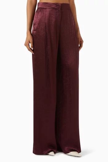Wide-leg Pants in Satin