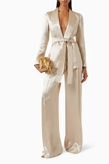 Wide-leg Pants in Satin
