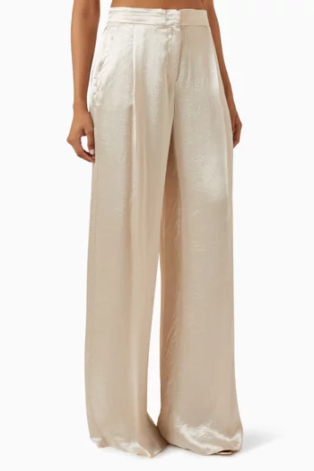 Wide-leg Pants in Satin