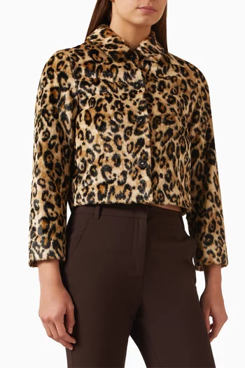 Leopard-print Jacket in Jersey