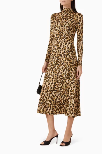 Leopard-print Dress in Jersey