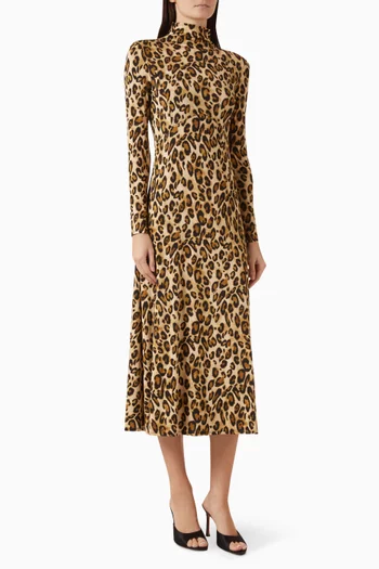Leopard-print Dress in Jersey
