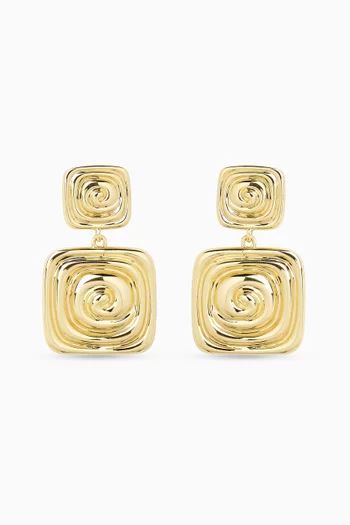 The Seychelles Drop Earrings in 14kt Gold-plated Brass