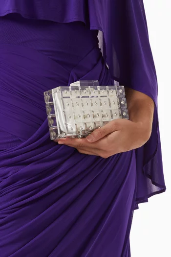 Small Loulou Classic Clutch in Acrylic
