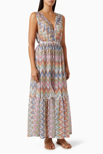 Zigzag-knit Cover-up Dress