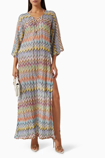 Zigzag-knit Cover-up Dress