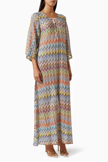 Zigzag-knit Cover-up Dress