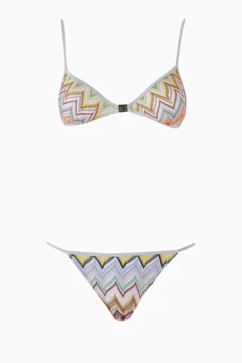 Zip-zag Bikini Set