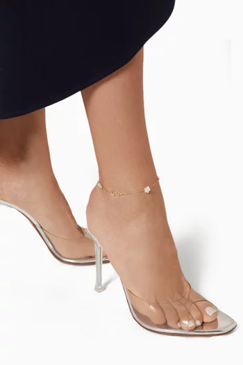 Oula 'Hob' Mother of Pearl Anklet in 18kt Gold