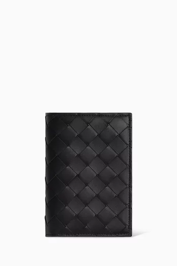 Medium Bi-fold Wallet in Intrecciato Leather
