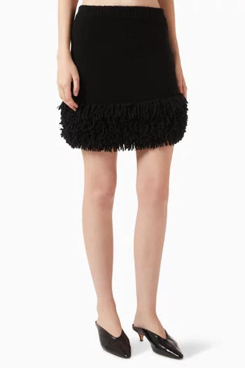 Knit Mini Skirt in Wool-blend