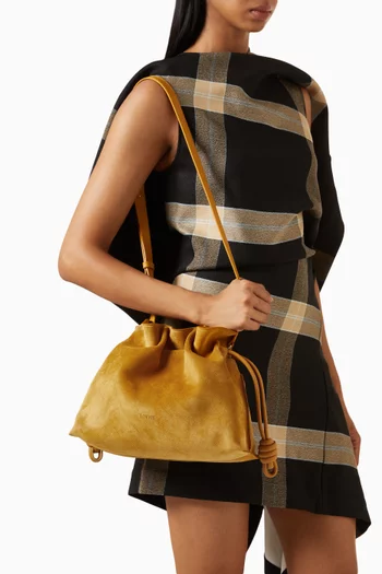Medium Flamenco Clutch in Suede