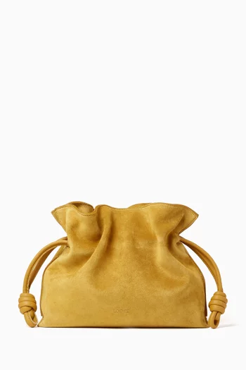 Medium Flamenco Clutch in Suede