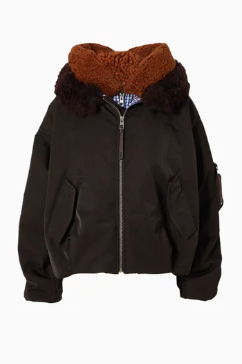 Bomber Jacket in Silk-blend