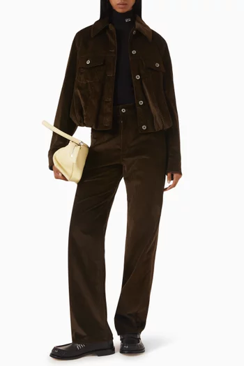 Buttoned Jacket in Corduroy