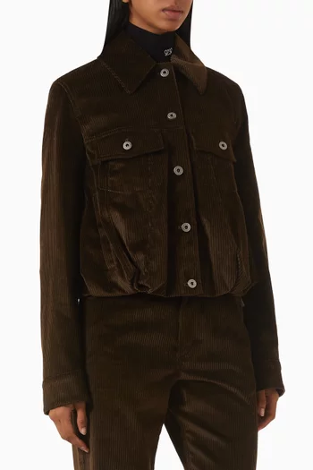 Buttoned Jacket in Corduroy