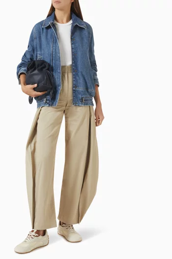Drawstring Jacket in Denim