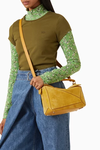 Small Featherlight Shoulder Bag in Suede