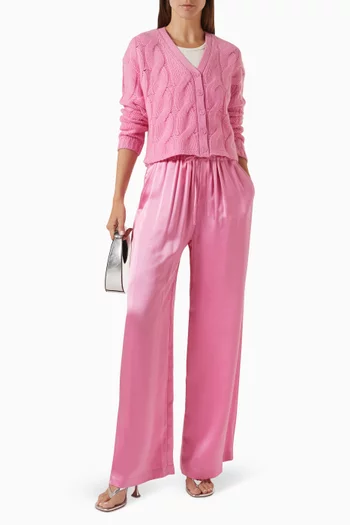 Gemma Striped Straight-leg Pants in Cotton-blend