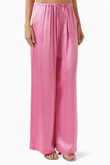 Gemma Striped Straight-leg Pants in Cotton-blend