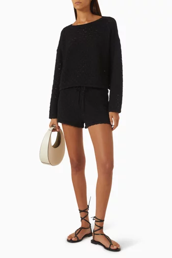 Kindra Relaxed Shorts in Cotton-blend