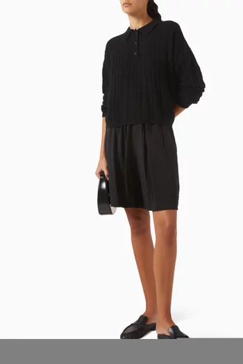 Elsie Relaxed Polo Sweater in Cashmere