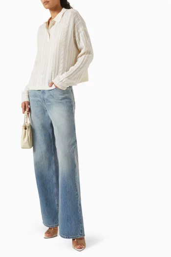 Elsie Relaxed Polo Sweater in Cashmere