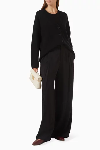 Sebastian Pleated Pants in Viscose Twill