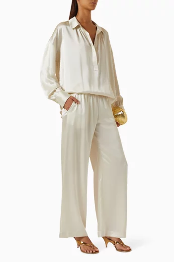 Chantal Relaxed Popover Top in Silk
