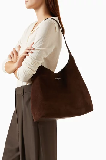 454 Large Shoulder Bag in Suede
