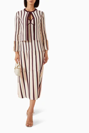 Iris Striped Knitted Jacket