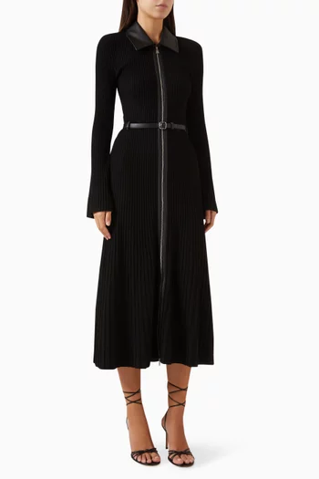 Ismelle Collared Midi Dress in Knit