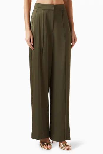 Kyra Wide-leg Pants in Satin