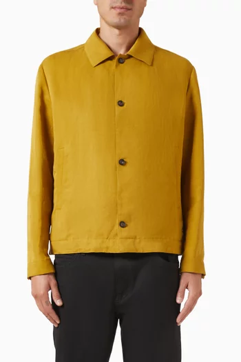 Carper Patterned Jacket in Linen-blend