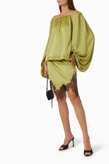 Valencia Off-shoulder Top in Satin