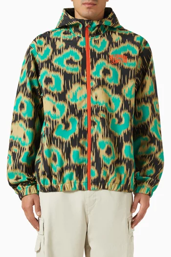 Leopard Camo Hooded Shell Jacket