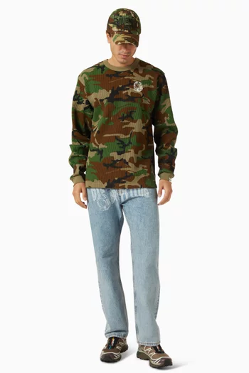 Camo Waffle T-shirt in Cotton