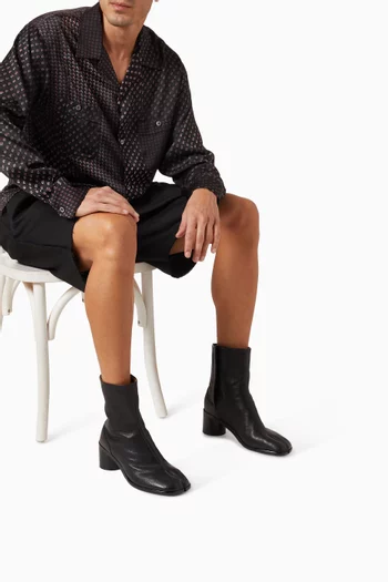 Tabi Ankle Boots in Camel Leather