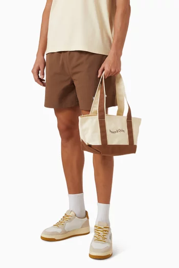 Mini Wordmark Small Boat Tote Bag in Canvas