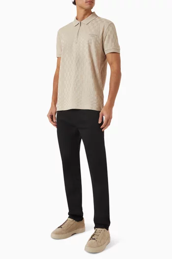 x Porsche Checked Polo T-shirt in Cotton