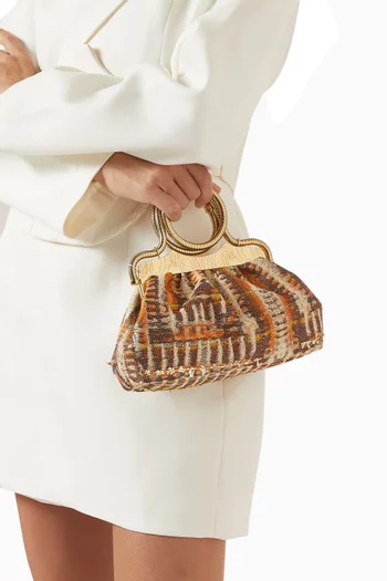 Bangle Clutch Bag in Couture Fabric
