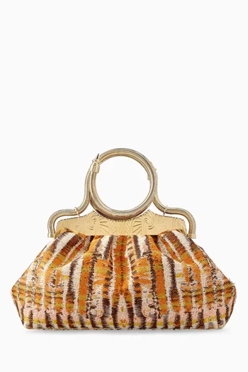 Bangle Clutch Bag in Couture Fabric