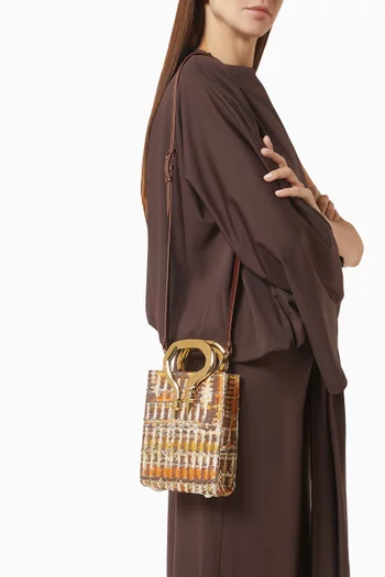 Malleable Mini Shopper Bag in Couture Fabric